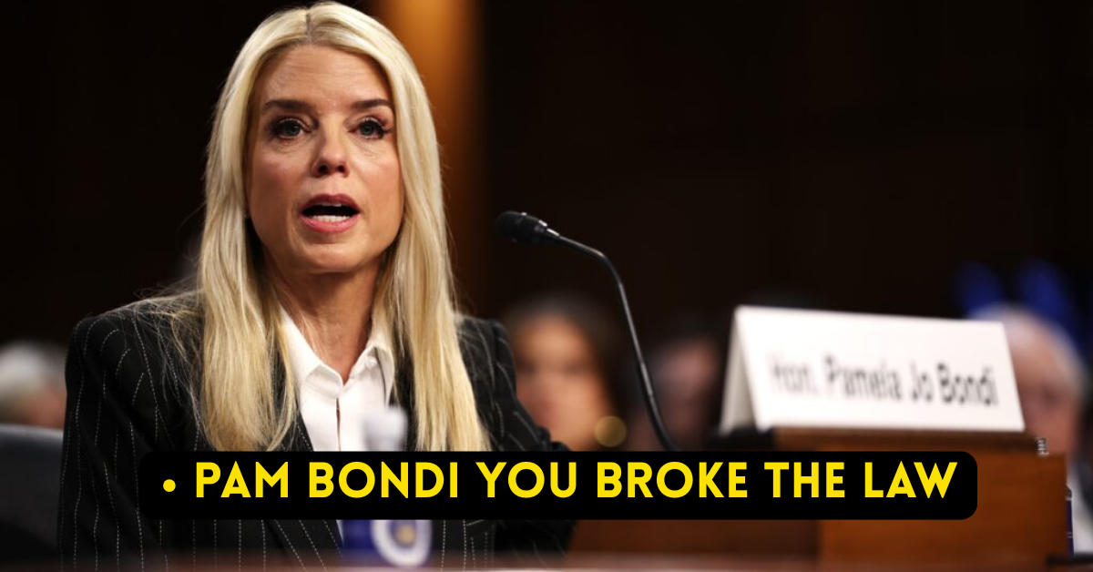 Pam Bondi LOSES IT After CAUGHT Breaking LAW In Congress!